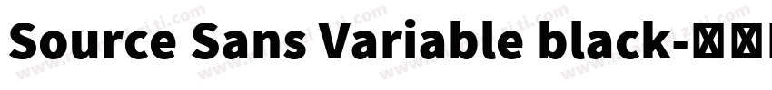 Source Sans Variable black字体转换